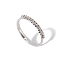 Anello veretta da donna in oro bianco 18 kt con diamanti naturali 0.12 ct G SI – Idee Preziose dal 1987 - IP.AK18B/65D